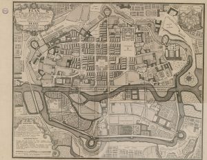 Plano de la ciudad de Rennes de 1726