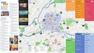 Mapa tur&iacute;stico de la ciudad de Rennes