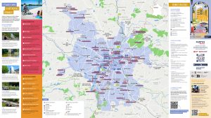 Mapa turístico del área metropolitana de Rennes. Mapa turístico del área metropolitana de Rennes.