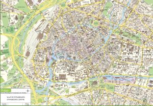 Plano del centro de la ciudad de Estrasburgo