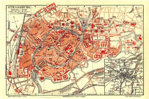 Mapa de Estrasburgo de 1888