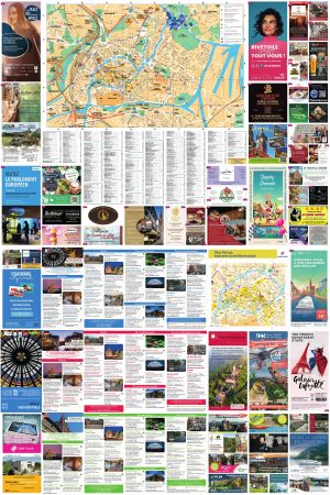 Mapa tur&iacute;stico de la ciudad de Estrasburgo