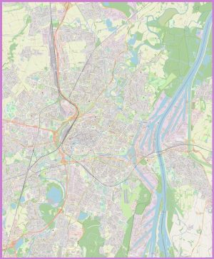 Plano de la ciudad de Estrasburgo, Francia