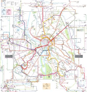 Plano esquemático del transporte público en Toulouse. Plano esquemático del transporte público en Toulouse.