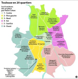 &iquest;Cu&aacute;les son los barrios de Toulouse?