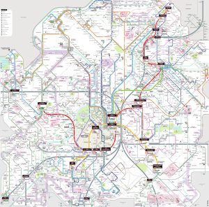 Plano esquemático del transporte público en Lille. Plano esquemático del transporte público en Lille.