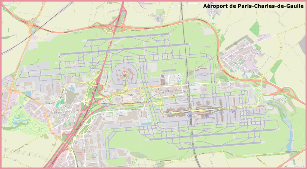 Plano del Aeropuerto de Par&iacute;s-Charles de Gaulle.