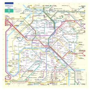 Plano del transporte p&uacute;blico en Par&iacute;s
