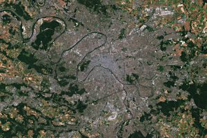 Imagen satelital de la ciudad de Par&iacute;s