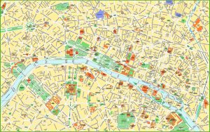 Plano del centro de la ciudad de Par&iacute;s