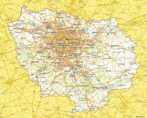 Mapa de la regi&oacute;n parisina