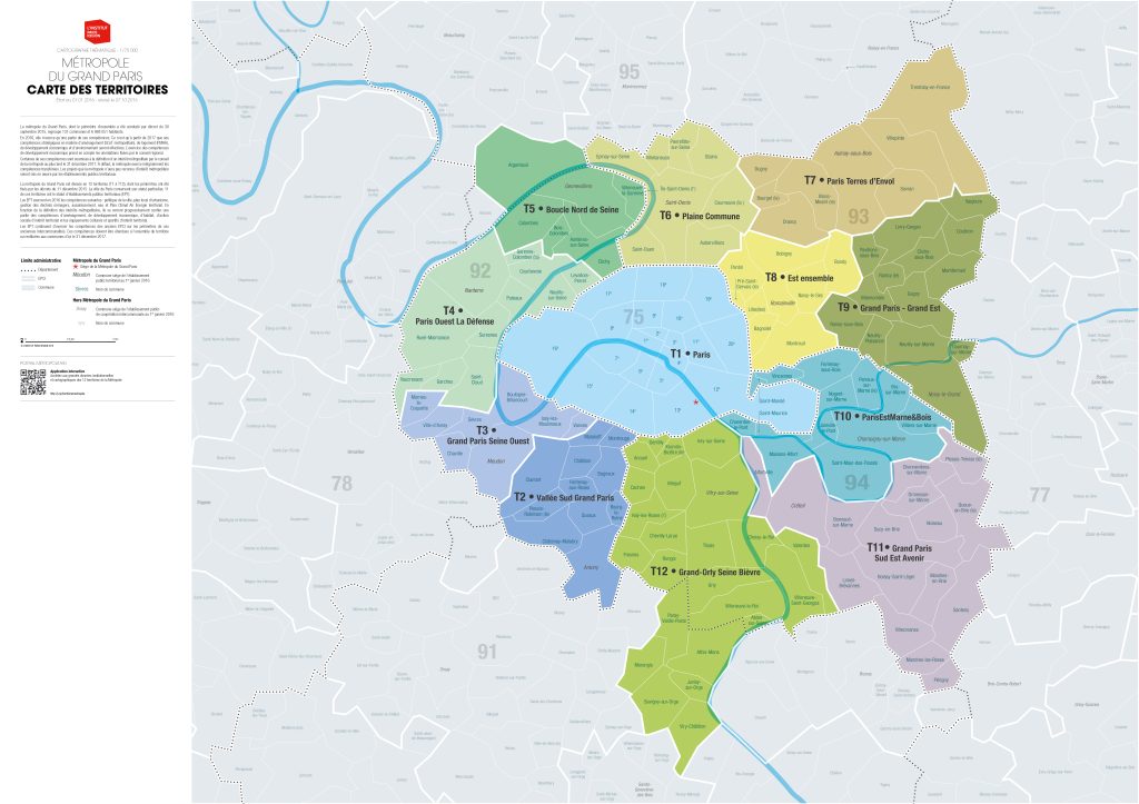 Mapa de la Metr&oacute;polis del Gran Par&iacute;s.