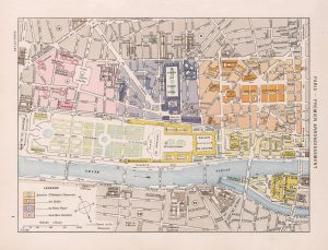 Plano del primer distrito de París 1900. Plano del primer distrito de París 1900.