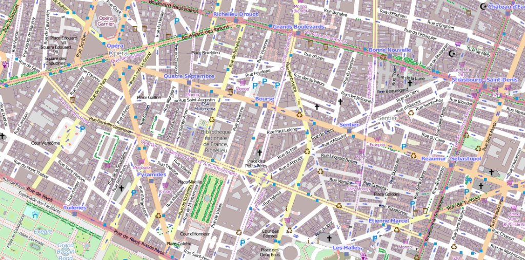 Plano del II distrito de Par&iacute;s.