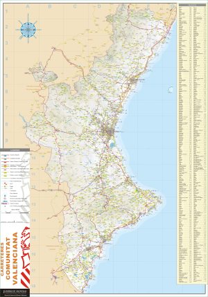 Mapa de carreteras de la Comunidad Valenciana