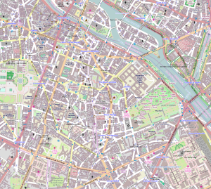 Plano del V distrito de Par&iacute;s