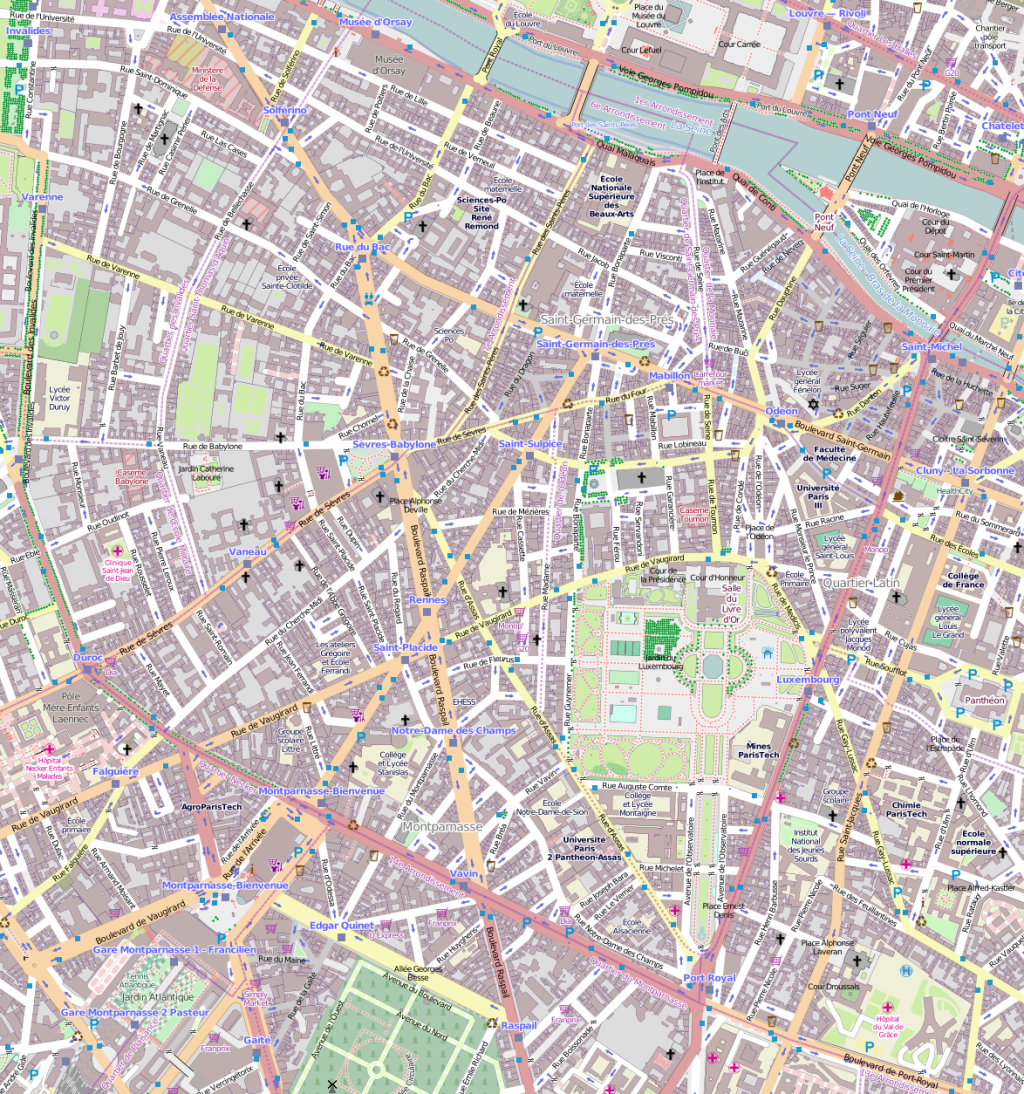 Plano del VI distrito de Par&iacute;s.