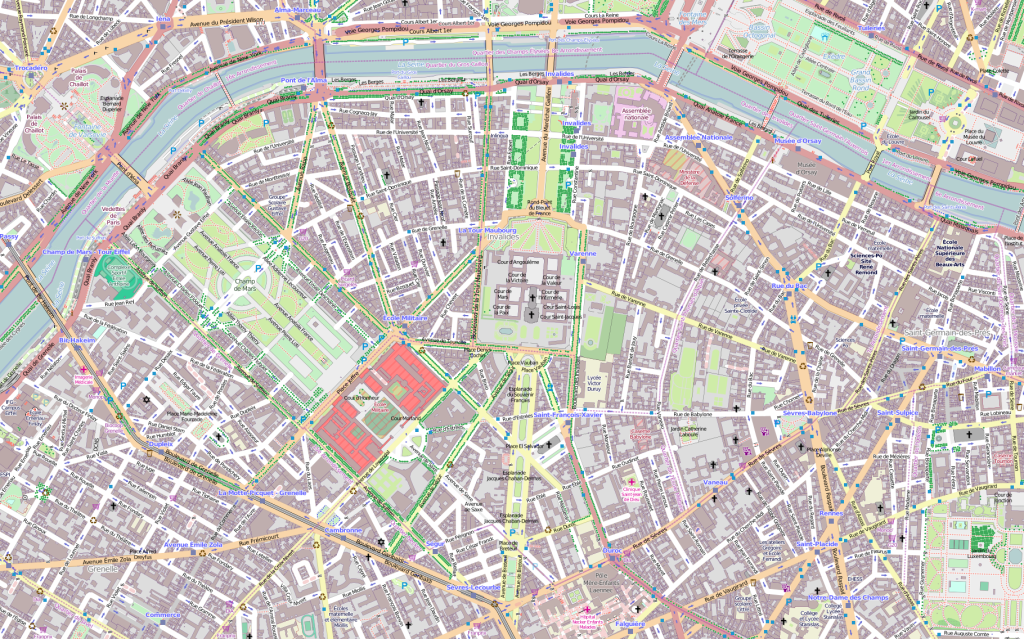 Plano del VII distrito de Par&iacute;s.