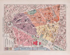 Plano del octavo distrito de París 1900. Plano del octavo distrito de París 1900.