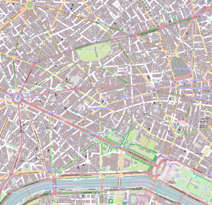 Plano del VIII distrito de Par&iacute;s