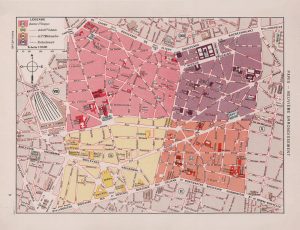 Plano del noveno distrito de París 1900. Plano del noveno distrito de París 1900.