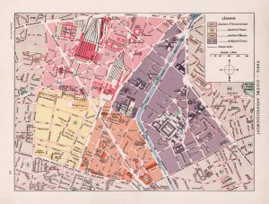 Plano del décimo distrito de París 1900. Plano del décimo distrito de París 1900.