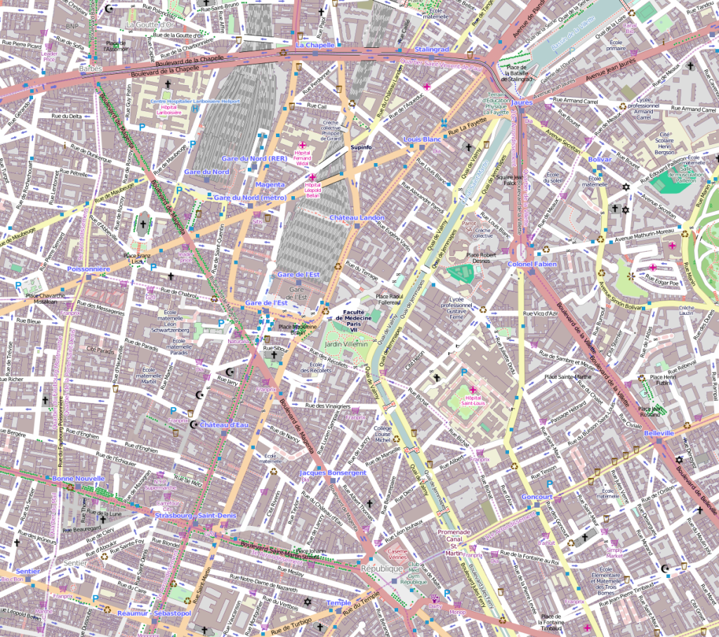 Plano del X distrito de Par&iacute;s.