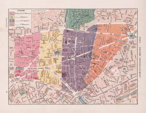 Plano del undécimo distrito de París 1900. Plano del undécimo distrito de París 1900.