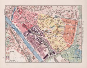 Plano del duodécimo distrito de París 1900. Plano del duodécimo distrito de París 1900.