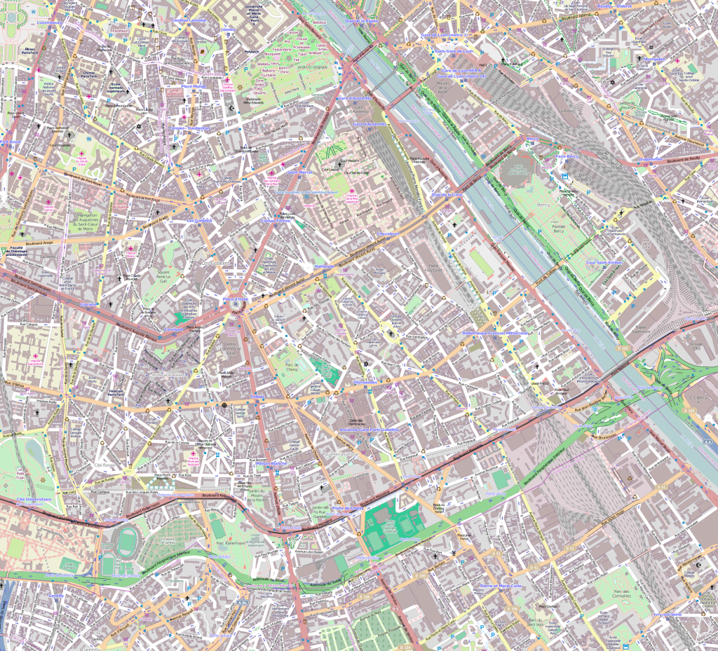 Plano del XIII distrito de Par&iacute;s.