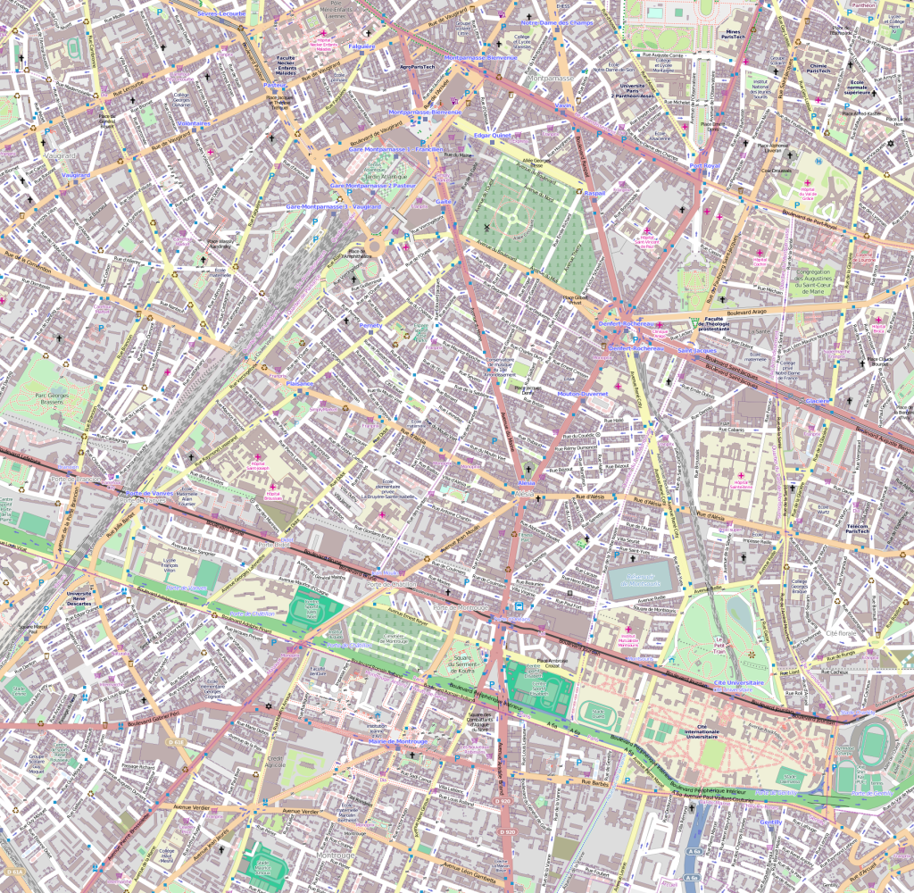 Plano del XIV distrito de Par&iacute;s.