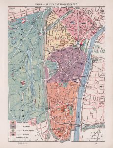 Plano del decimosexto distrito de París 1900. Plano del decimosexto distrito de París 1900.
