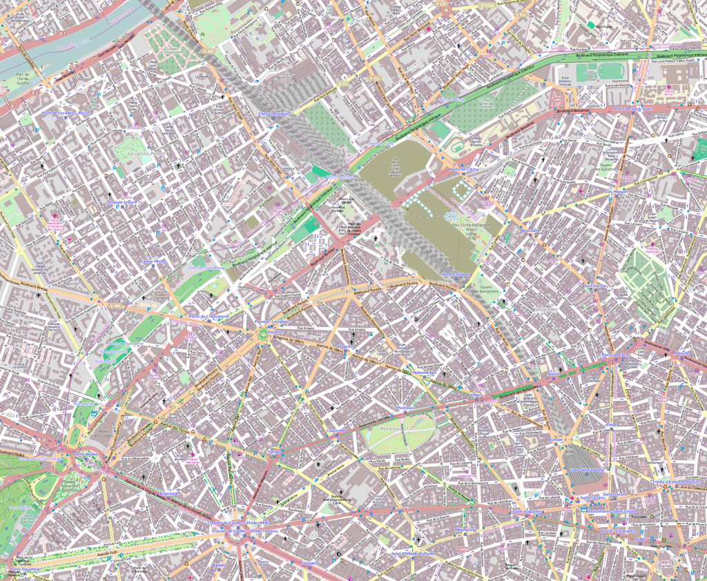 Plano del XVII distrito de Par&iacute;s.