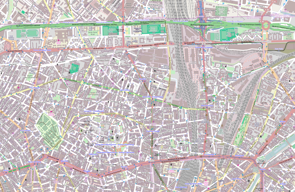 Plano del XVIII distrito de Par&iacute;s.