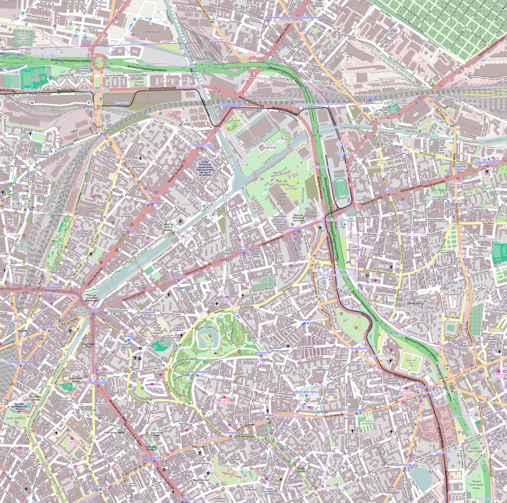 Plano del IXX distrito de Par&iacute;s.