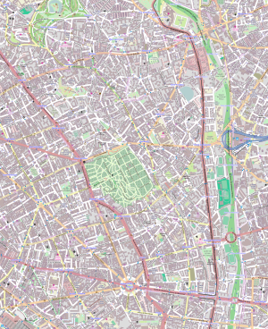 Plano del XX distrito de Par&iacute;s