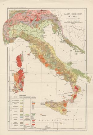 Mapa geol&oacute;gico de Italia