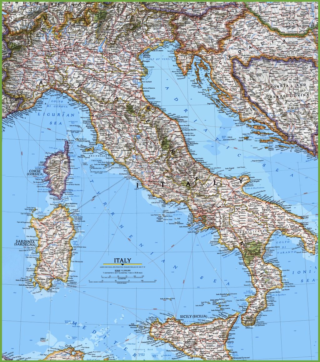 Mapa de Italia.