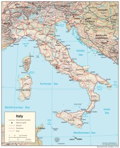 Mapa de relieve sombreado de Italia. Mapa de relieve sombreado de Italia.
