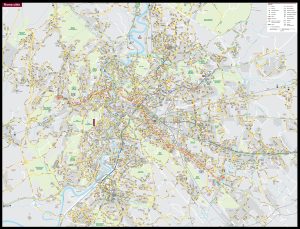 Plano de la ciudad de Roma, Italia