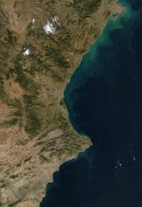 Imagen de satélite de la Comunidad Valenciana.