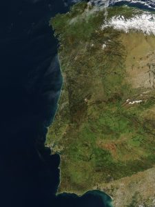 Imagen satelital de Portugal. Imagen satelital de Portugal.