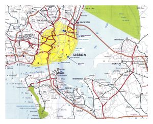 Mapa del Área Metropolitana de Lisboa. Mapa del Área Metropolitana de Lisboa.