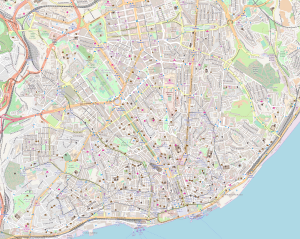 Plano de la ciudad de Lisboa, Portugal