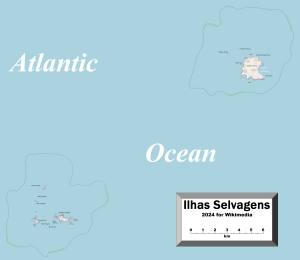 Mapa de las islas Salvajes. Mapa de las islas Salvajes.