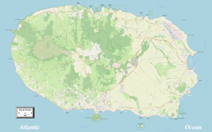 Mapa de la isla Terceira. Mapa de la isla Terceira.