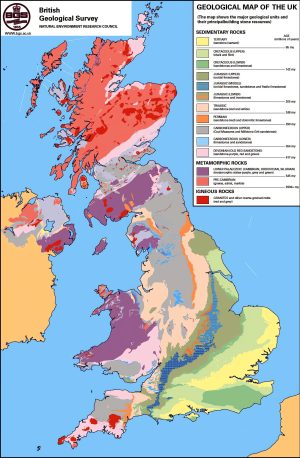 Mapa geol&oacute;gico del Reino Unido