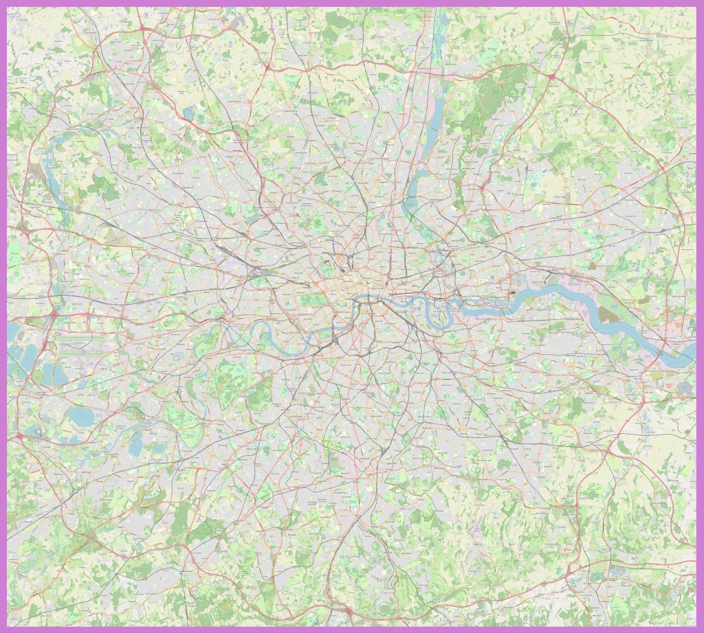 Plano de la ciudad de Londres, Reino Unido.