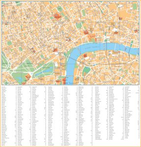 Plano del centro de Londres.