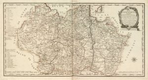 Mapa de la provincia de Estremadura 1766